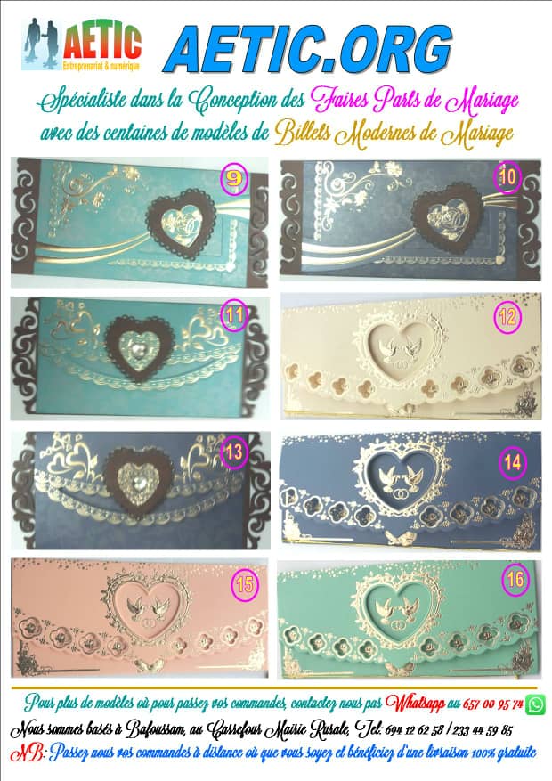 Faire Part De Mariage Moderne Catalogue 2020 Au Cameroun Yaounde Douala Bafoussam Dschang Ecs Informatique