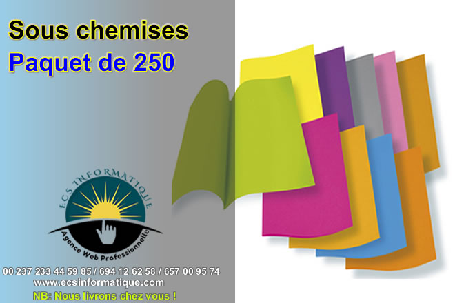 Sous chemise en paquet de 250 - ECS INFORMATIQUE