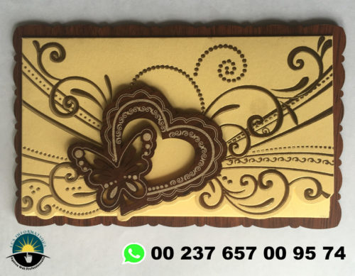 faire part mariage bois moderne