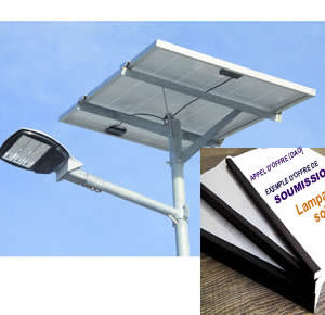 Exemple d'offre de soumission d'un appel d'offre de lampadaire solaire et d'electricifation