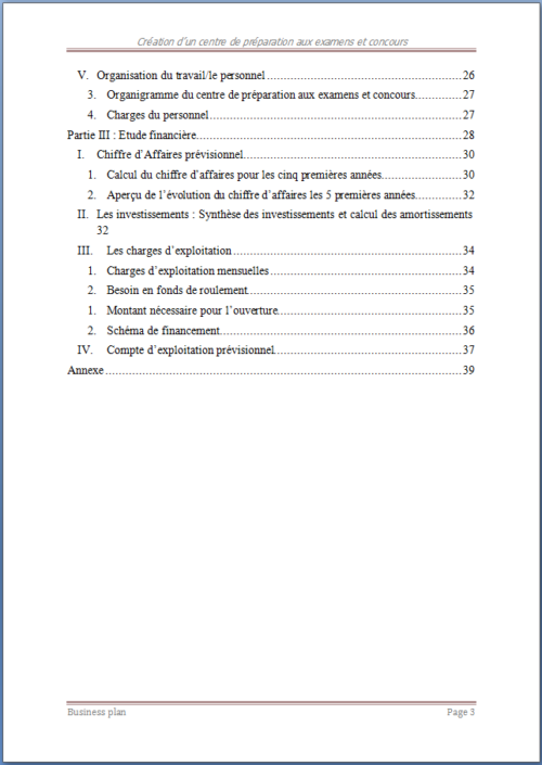 Business plan de centre de préparation aux examens et concours – Image 3
