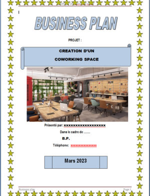 Business plan création d'un coworking space