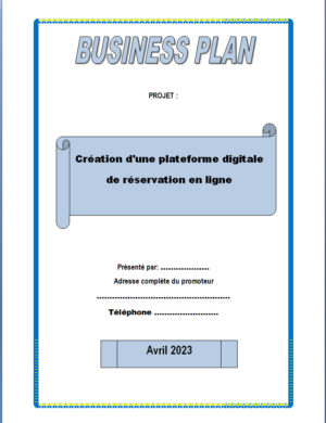 Business plan de reservation en ligne