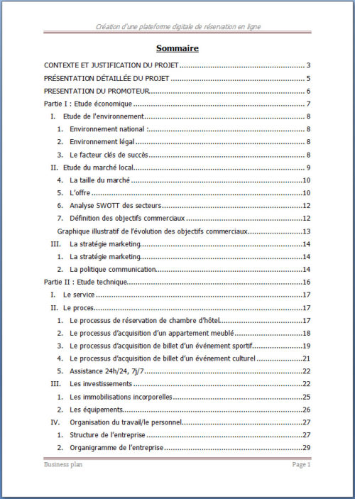 plateforme digitale sommaire