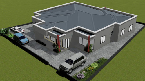 Plan de maison 7 chambres, 1 salon, 1 salle à manger, 1 cuisine et 4 douches – Image 5