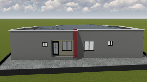 Plan de maison 7 chambres, 1 salon, 1 salle à manger, 1 cuisine et 4 douches – Image 8