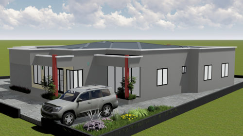 Plan de maison 7 chambres, 1 salon, 1 salle à manger, 1 cuisine et 4 douches – Image 12