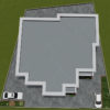 Plan de maison 7 chambres, 1 salon, 1 salle à manger, 1 cuisine et 4 douches avec acrotère – Image 3