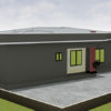 Plan de maison 7 chambres, 1 salon, 1 salle à manger, 1 cuisine et 4 douches avec acrotère – Image 4