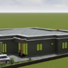 Plan de maison 7 chambres, 1 salon, 1 salle à manger, 1 cuisine et 4 douches avec acrotère – Image 6