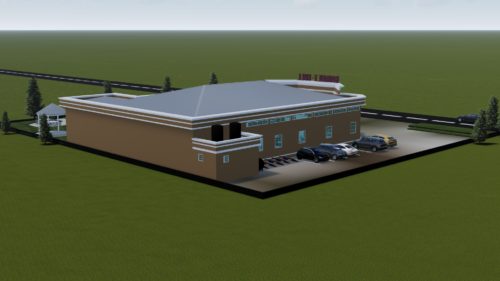 Plan architectural d'une salle de fête moderne de 400 places – Image 4