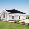 Plan de maison 4 chambres, 1 salon, 1 salle à manger, 1 cuisine et 3 douches – Image 2