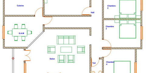 plan maison 5 chambres