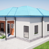 Plan de maison moderne 4 chambres, 1 salon + salle à manger, 1 cuisine – Image 6