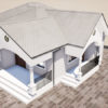 Plan de maison moderne de 4 chambres salon 2 douches – Image 2