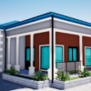 Plan de maison moderne 4 chambres, 1 salon + salle à manger, 1 cuisine – Image 7