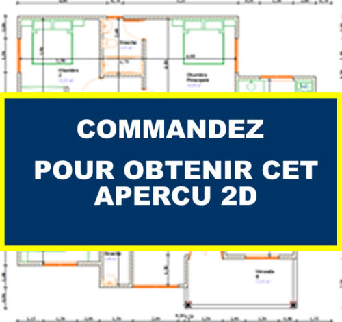 Plan de maison moderne de 4 chambres salon 2 douches – Image 8