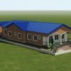 Plan de maison moderne 4 chambres salon avec dépendance arrière – Image 6