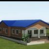Plan de maison moderne 4 chambres salon avec dépendance arrière – Image 2
