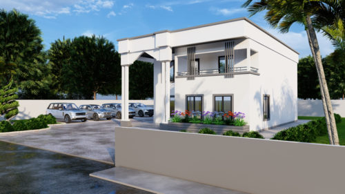 Plan de duplex simple et confortable 5 chambres un salon – Image 3