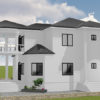 Plan de duplex confortable 4 chambres salons avec cuisine américaine – Image 6