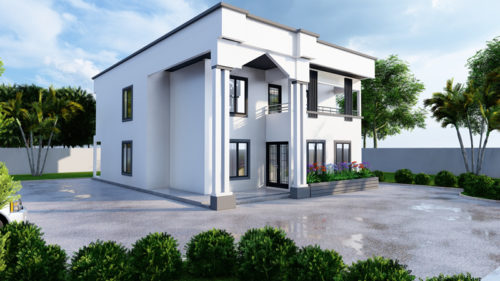 Plan de duplex simple et confortable 5 chambres un salon – Image 5