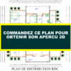 Plan de duplex très confortable 6 chambres un salon – Image 9