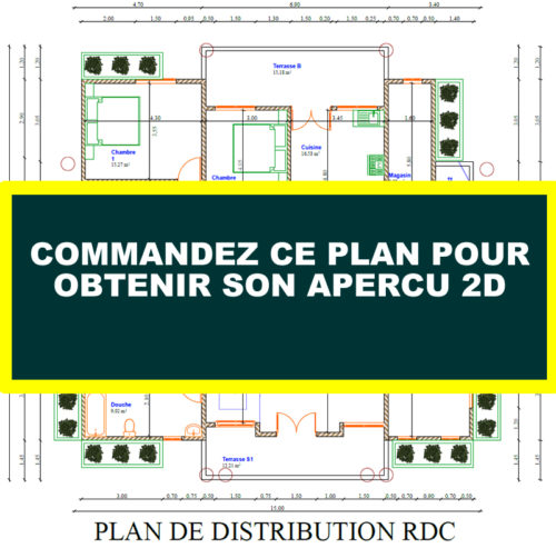 Plan de duplex très confortable 6 chambres un salon – Image 9