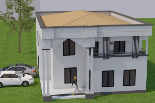 Plan de duplex simple et confortable 5 chambres un salon – Image 8