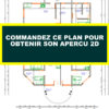 Plan de duplex confortable 4 chambres salons avec cuisine américaine – Image 12
