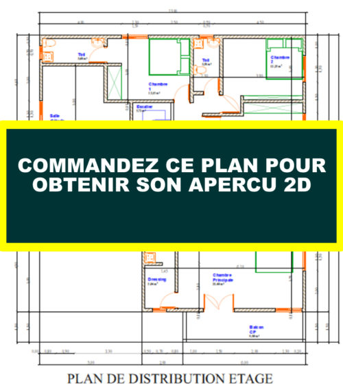 Plan de duplex moderne 7 chambres un salon – Image 11