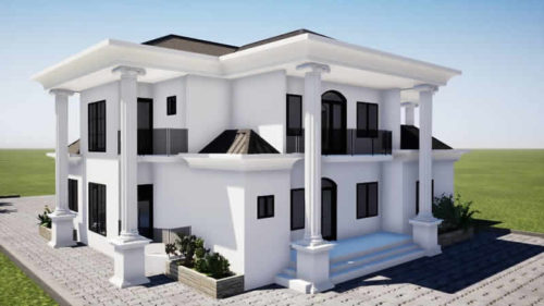 Plan de duplex très confortable 6 chambres un salon – Image 2