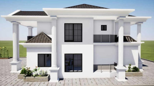 Plan de duplex très confortable 6 chambres un salon – Image 3