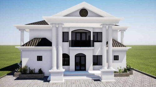 Plan de duplex très confortable 6 chambres un salon – Image 4