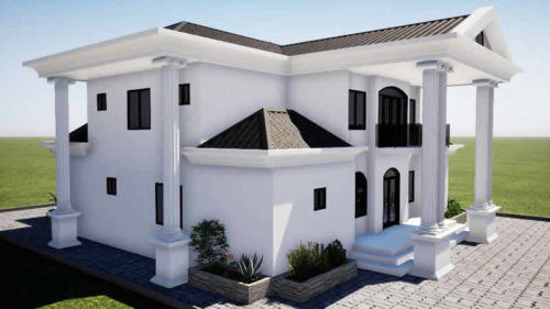 Plan de duplex très confortable 6 chambres un salon – Image 6