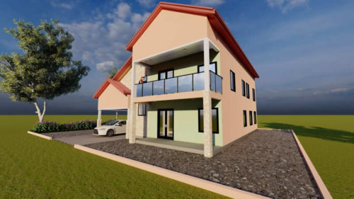 Plan de duplex moderne 7 chambres un salon – Image 8