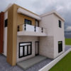 Plan de maison moderne type duplex de 5 chambres salons – Image 6