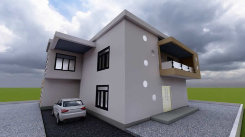 Plan de maison moderne type duplex de 5 chambres salons – Image 7