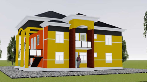 Plan de maison R+1 avec 2 appartements à l'étage – Image 4