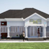 Plan de maison moderne en Afrique 4 chambres salon – Image 2