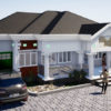 Plan de maison moderne en Afrique 4 chambres salon – Image 3