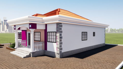 Plan de maison moderne 3 chambres simple et jolie – Image 5