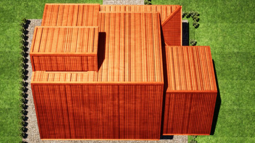 Plan de maison moderne 3 chambres salon avec bureau – Image 7