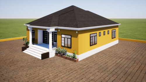 Très bon plan de maison de 3 chambres salon – Image 2