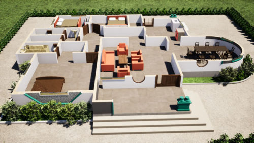 Meilleur plan de maison moderne 3 chambres salon – Image 8