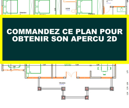 Plan de maison moderne en Afrique 4 chambres salon – Image 7
