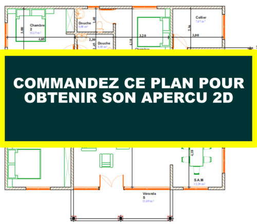 Plan de maison moderne 3 chambres simple et jolie – Image 8