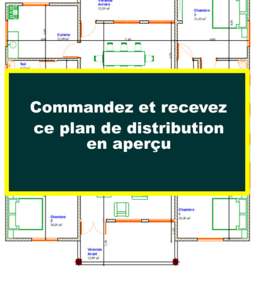 Très bon plan de maison de 3 chambres salon – Image 7