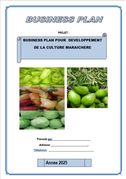Business plan culture maraichere